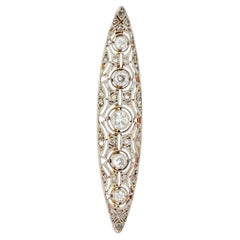 Edwardian diamond 18k yellow gold brooch Antique Edwardian diamond 18k yellow gold brooch