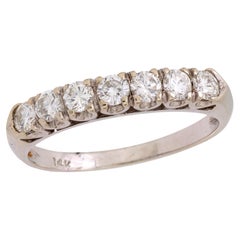 Edwardian diamond 18k yellow gold wedding band