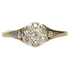 Edwardian Diamond and 18 Carat Gold Cluster Ring