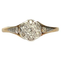 Antique Edwardian Diamond and 18 Carat Gold Cluster Ring