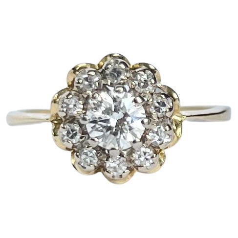 Edwardian Diamond and 18 Carat Gold Cluster Ring