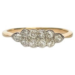 Antique Edwardian Diamond and 18 Carat Gold Double Row Band