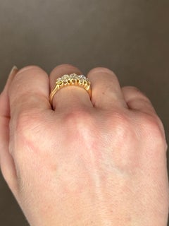 Edwardian Diamond and 18 Carat Gold Five-Stone Band Ring