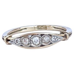 Edwardian Diamond and 18 Carat Gold Five-Stone Band Ring
