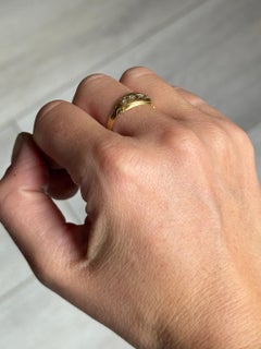 Edwardian Diamond and 18 Carat Gold Five-Stone Star Setting Ring