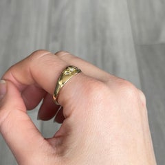 Edwardian Diamond and 18 Carat Gold Star Setting Five-Stone Ring