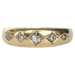 Edwardian Diamond and 18 Carat Gold Gypsy Five-Stone Ring