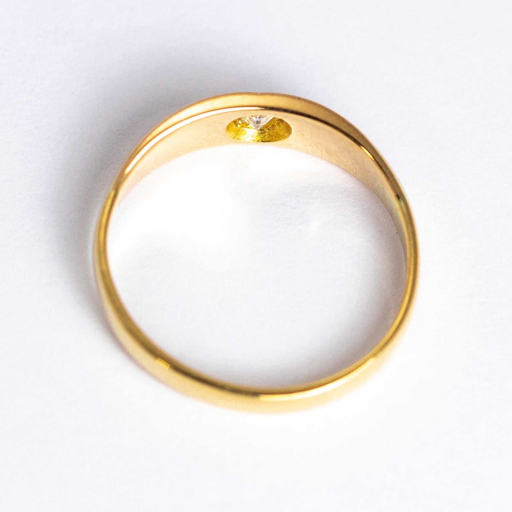 Edwardian Diamond and 18 Carat Gold Gypsy Ring 2