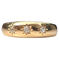 Antique Edwardian Diamond and 18 Carat Gold Gypsy Ring