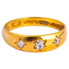 Antique Edwardian Diamond and 18 Carat Gold Gypsy Ring