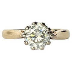 Edwardianischer Diamant und 18 Karat Gold Solitär Ring