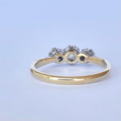 Edwardian Diamond and 18 Carat Gold Three-Stone Ring