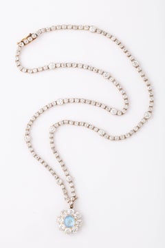 Edwardian Diamond and Moonstone Necklace