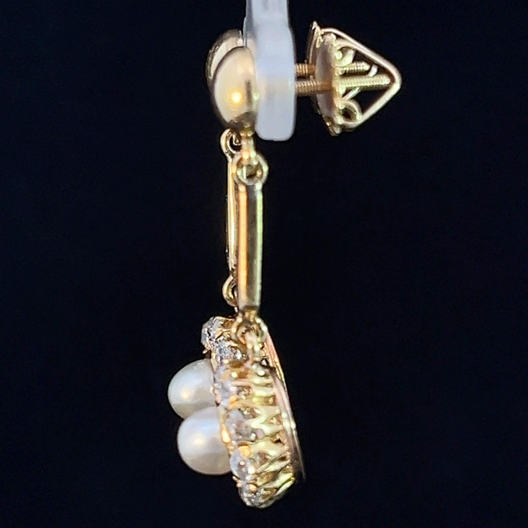 edwardian pearl earrings