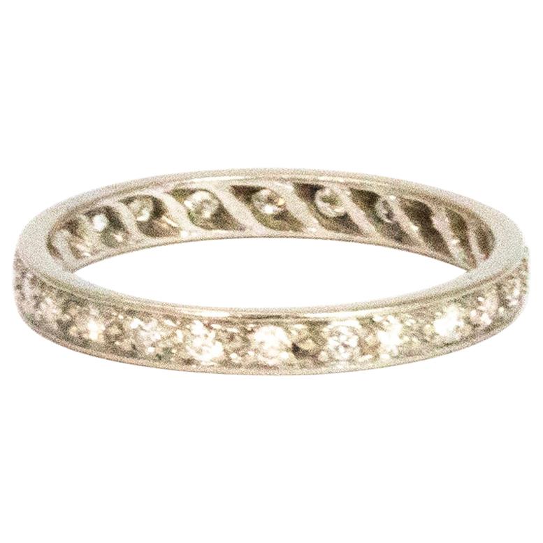 Edwardian Diamond and Platinum Eternity Band
