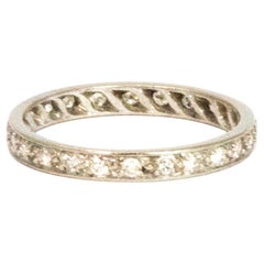 Edwardian Diamond and Platinum Eternity Band