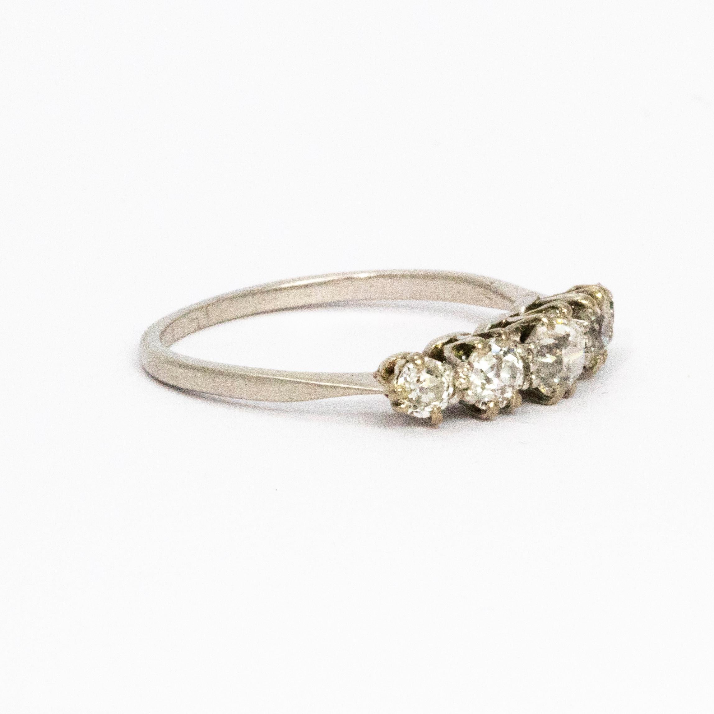 Edwardian Diamond and Platinum Ring 2