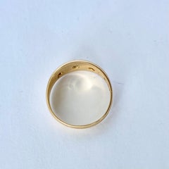 Edwardian Diamond and Sapphire 18 Carat Gold Gypsy Ring