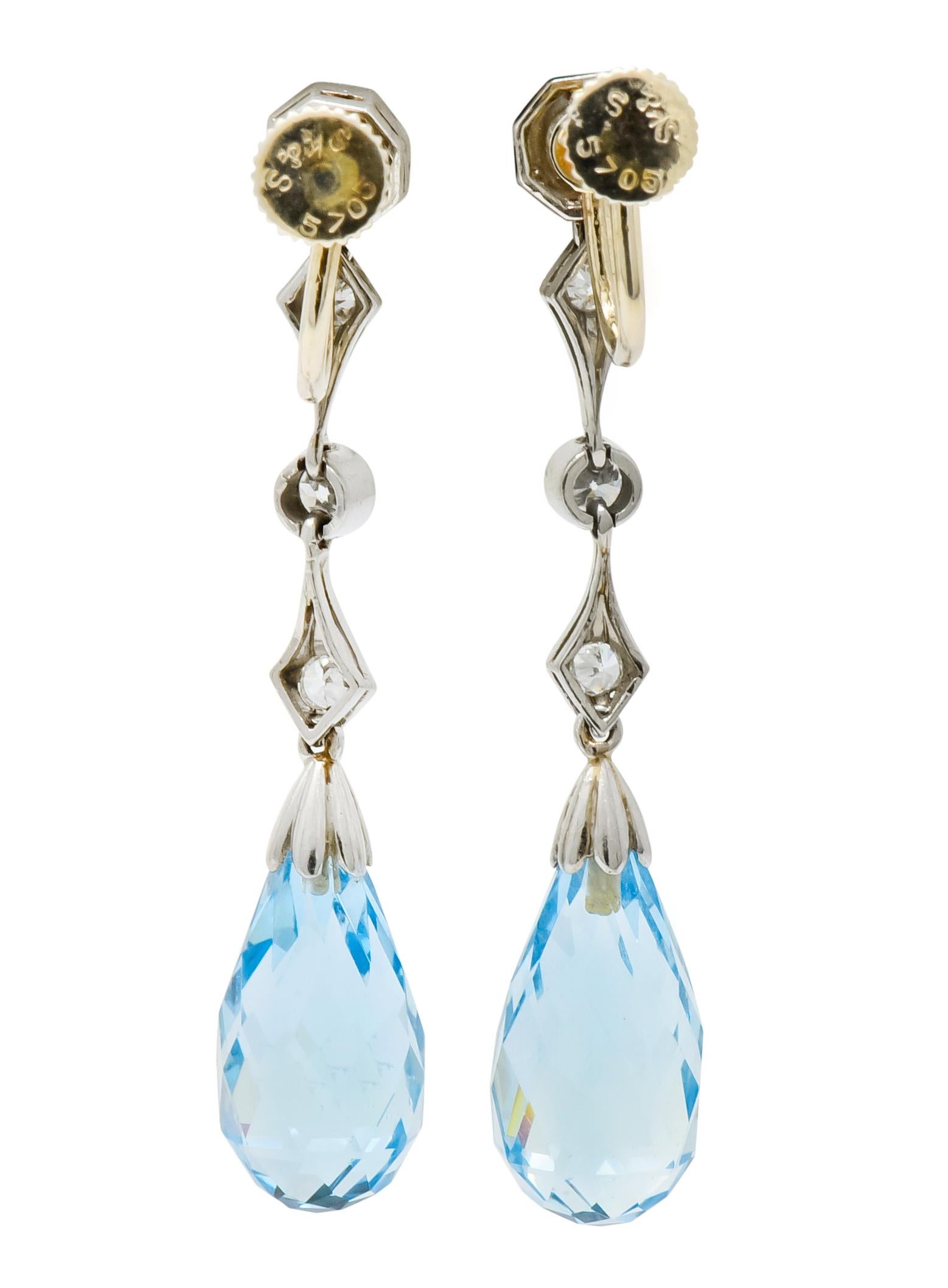 antique aquamarine earrings