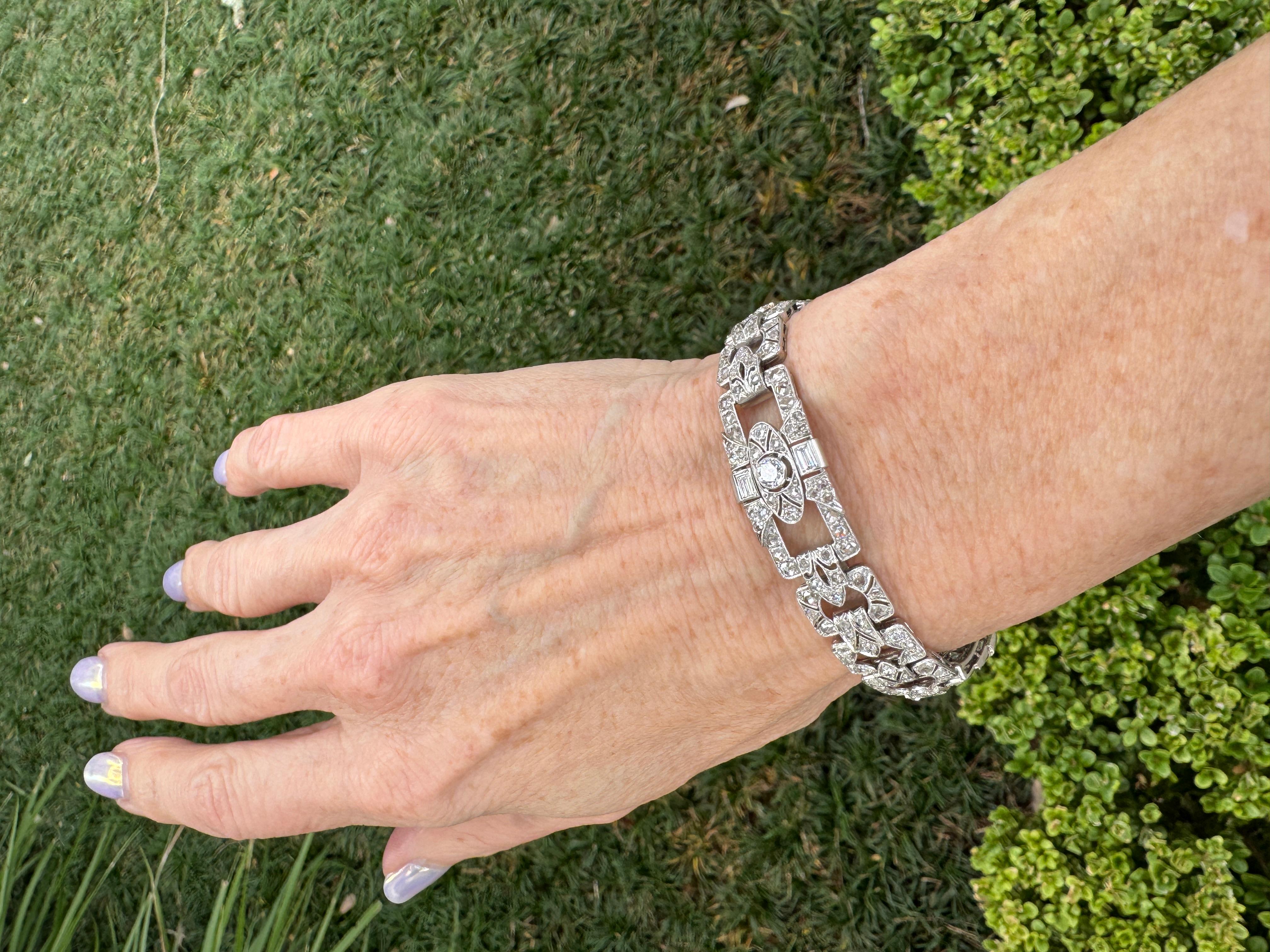 Edoardiano Bracciale di diamanti edoardiano 7,00 carati in vendita