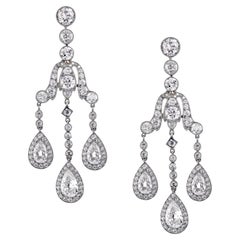 Edwardian Diamond Chandelier Drop Earrings