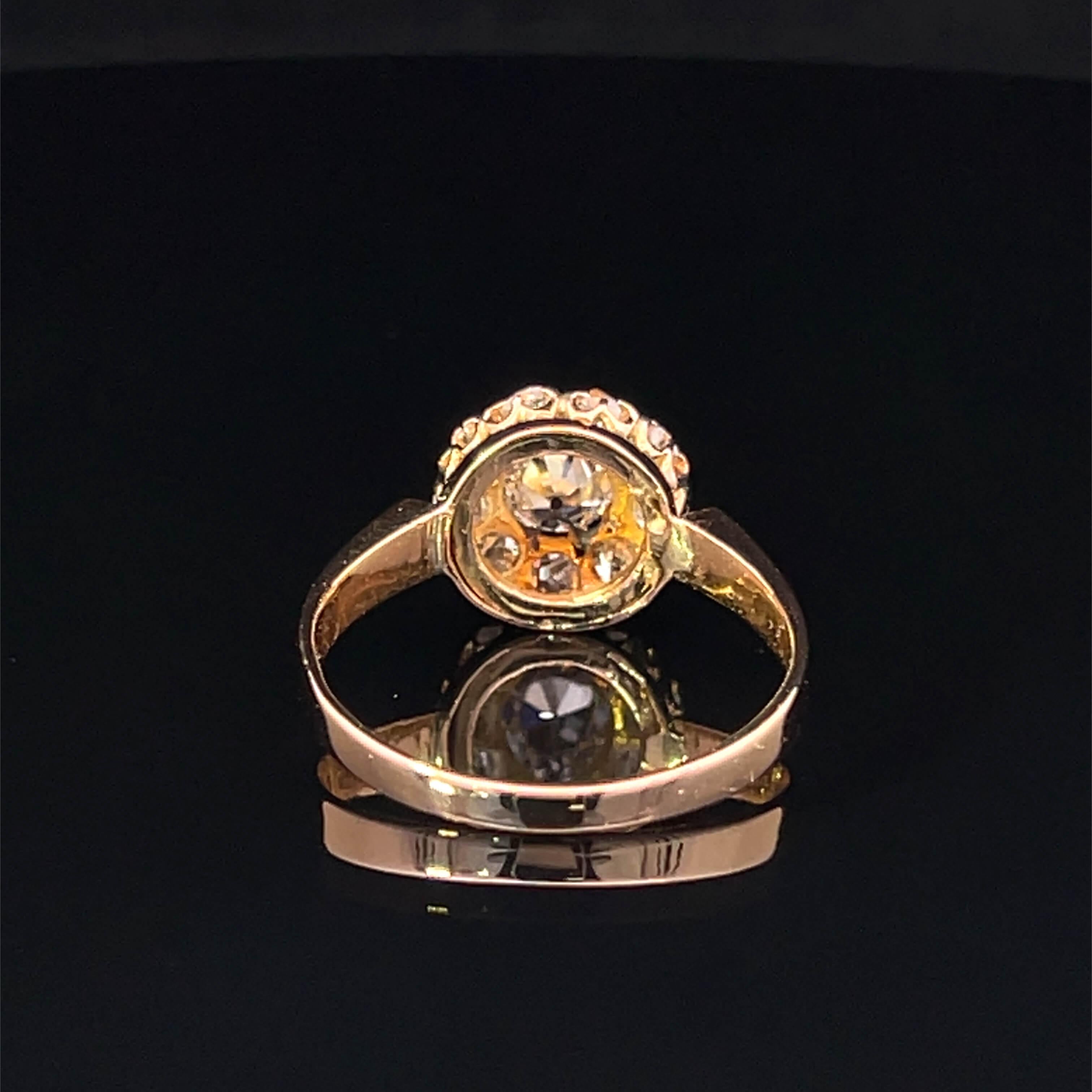 Edwardianischer Diamant-Cluster-Ring, um 1910 für Damen oder Herren im Angebot
