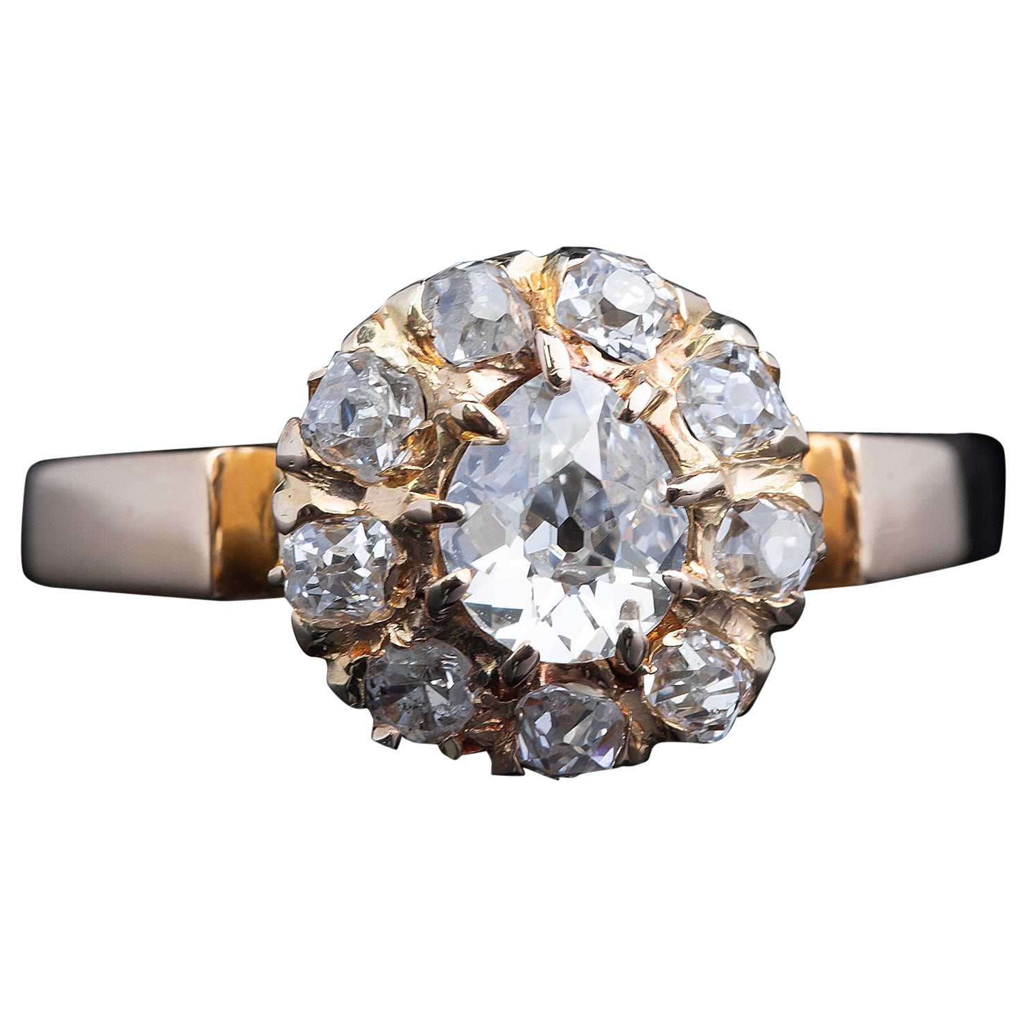 Edwardian Diamond Cluster Ring Circa 1910