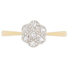 Edwardian Diamond Daisy Cluster Ring, circa 1910
