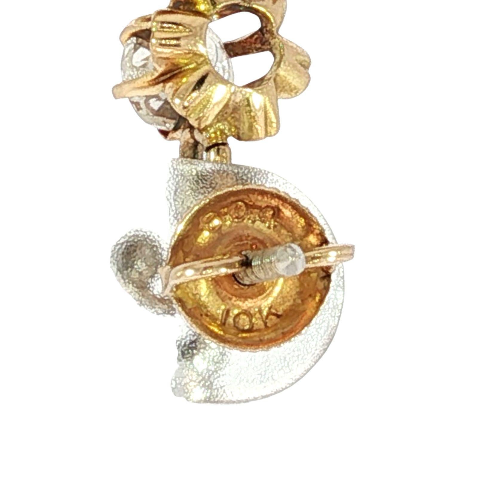 Orecchini con diamanti edoardiani con chiusura a vite in platino 15K ~1,13ctw in vendita 5