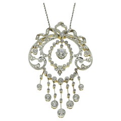 Edwardian Diamond Drop Necklace