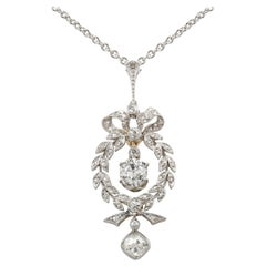 Antique Edwardian Diamond Drop Pendant