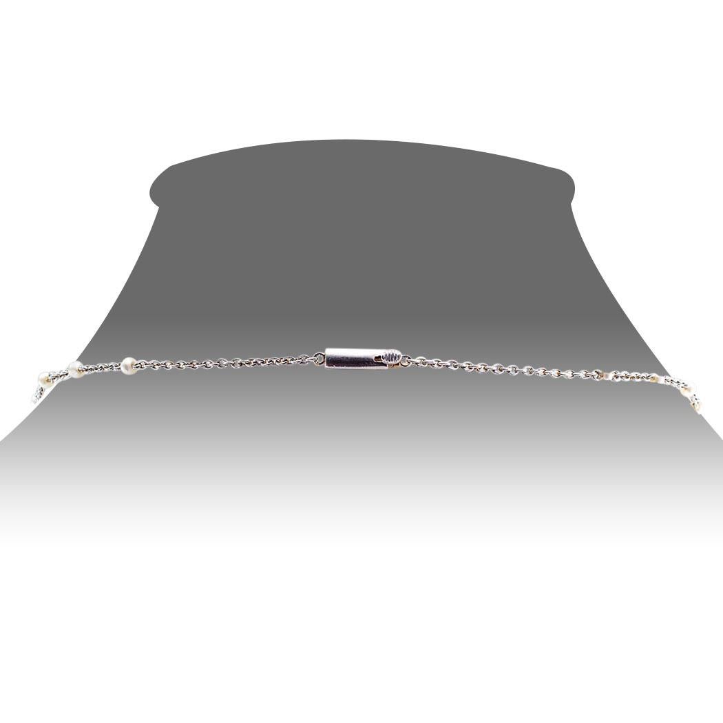 Round Cut Edwardian Diamond Emerald Pearl Gold Platinum Brooch Necklace