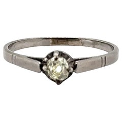 Bague de fiançailles Edwardienne diamant .25ct Mined Old Mine Original 1900 14K