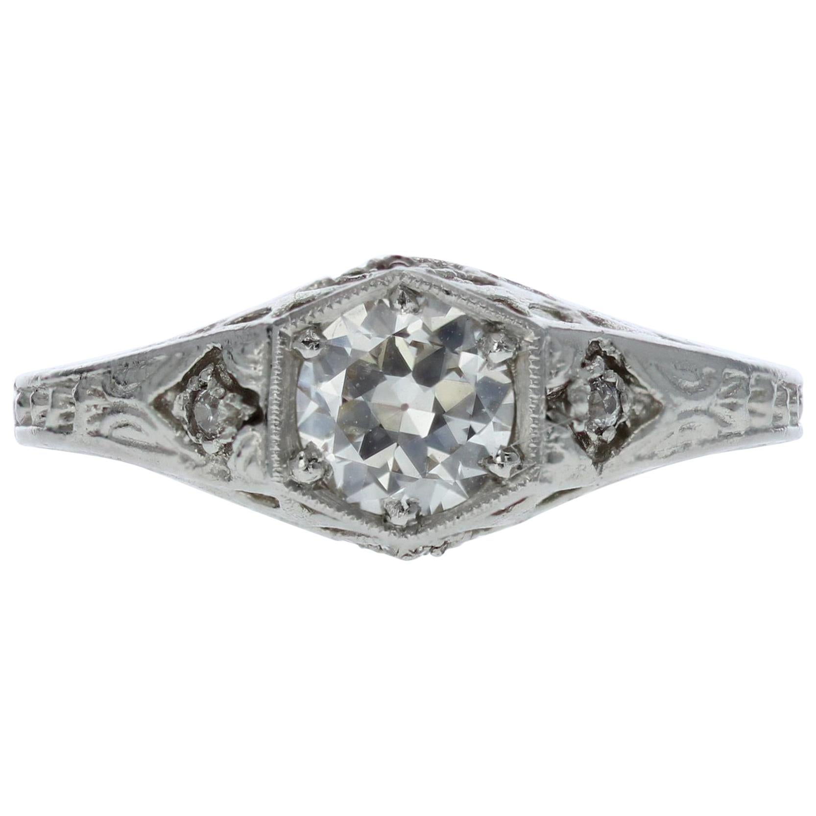 Edwardian Diamond Engagement Ring 'GIA Certified'