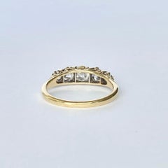 Edwardian Diamond Five-Stone 18 Carat Gold Ring