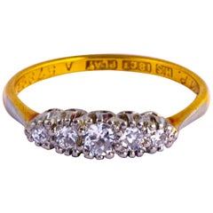 Edwardian Diamond Five-Stone 18 Carat Gold Ring