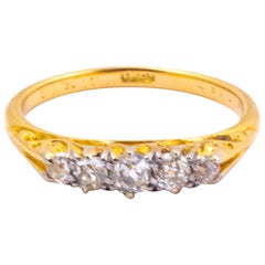 Edwardian Diamond Five-Stone 18 Carat Gold Ring