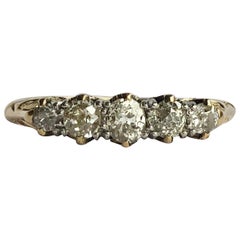Edwardian Diamond Five-Stone 18 Carat Gold Ring