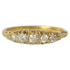 Edwardian Diamond Five-Stone 18 Carat Gold Ring