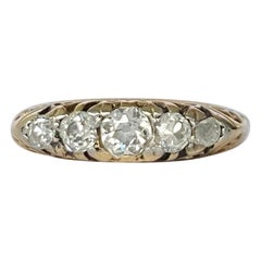 Edwardian Diamond Five-Stone 18 Carat Gold Ring