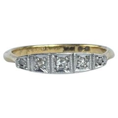 Edwardian Diamond Five-Stone 18 Carat Gold Ring