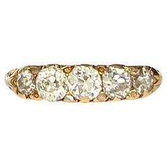 Edwardian Diamond Five-Stone 18 Carat Gold Ring