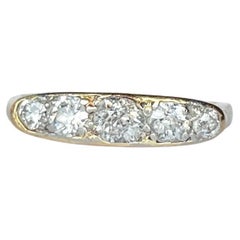 Edwardian Diamond Five-Stone 18 Carat Gold Ring