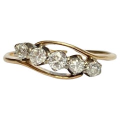 Antique Edwardian Diamond Five-Stone 18 Carat Gold Ring