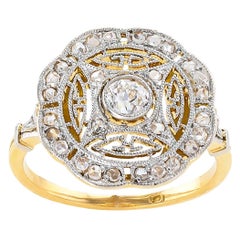 Edwardian Diamond Gold Platinum Ring