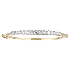 Antique Edwardian diamond hinge bangle, circa 1910.