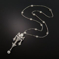 Edwardian Diamond Lavalière Necklace