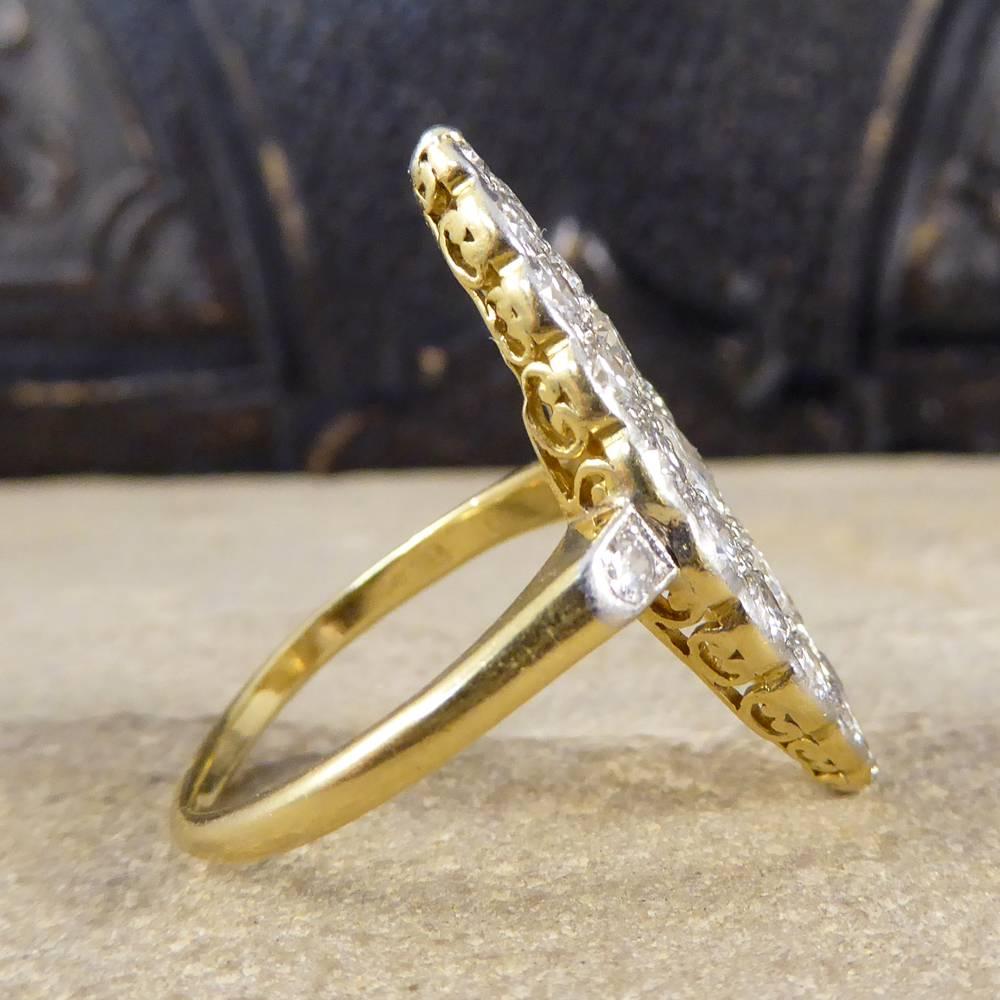 edwardian marquise diamond ring