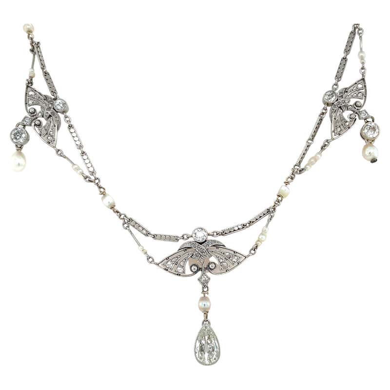 Antique Miniature Diamond Rare Huge Natural Basra Pearl Necklace For ...