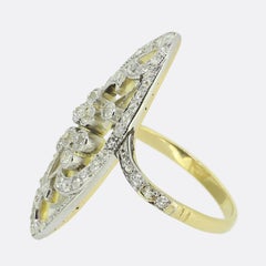 Edwardian Diamond Navette Ring